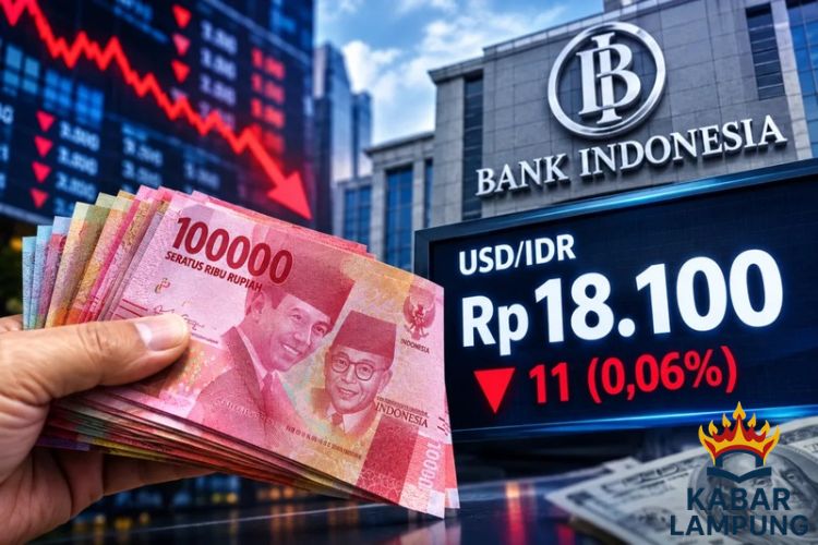 Rupiah Tembus Rp 18.100